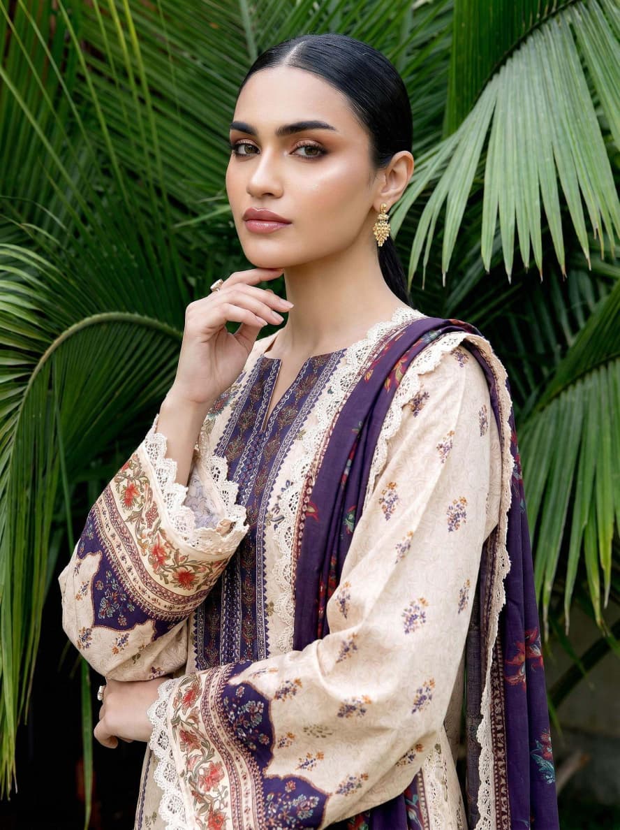 3PC UN-STITCHED LAWN RCL-96