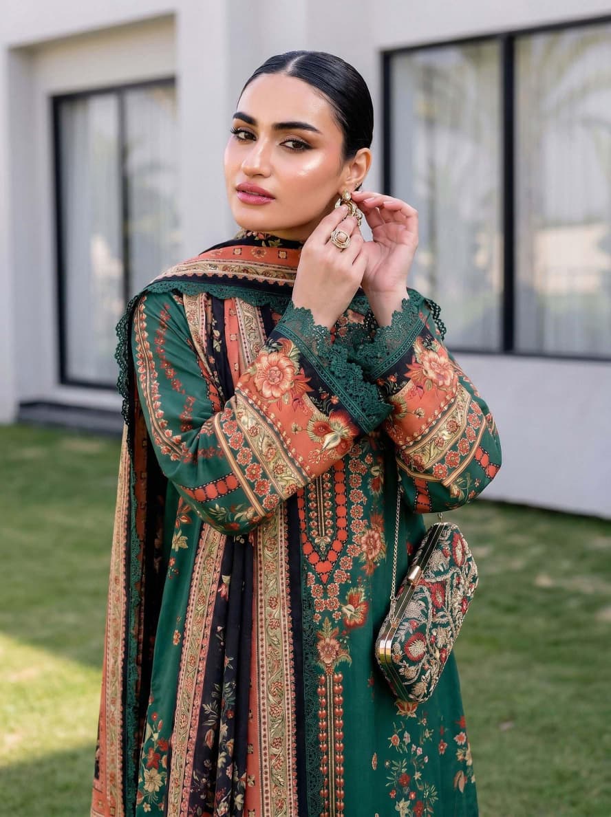 3PC UN-STITCHED LAWN RCL-93
