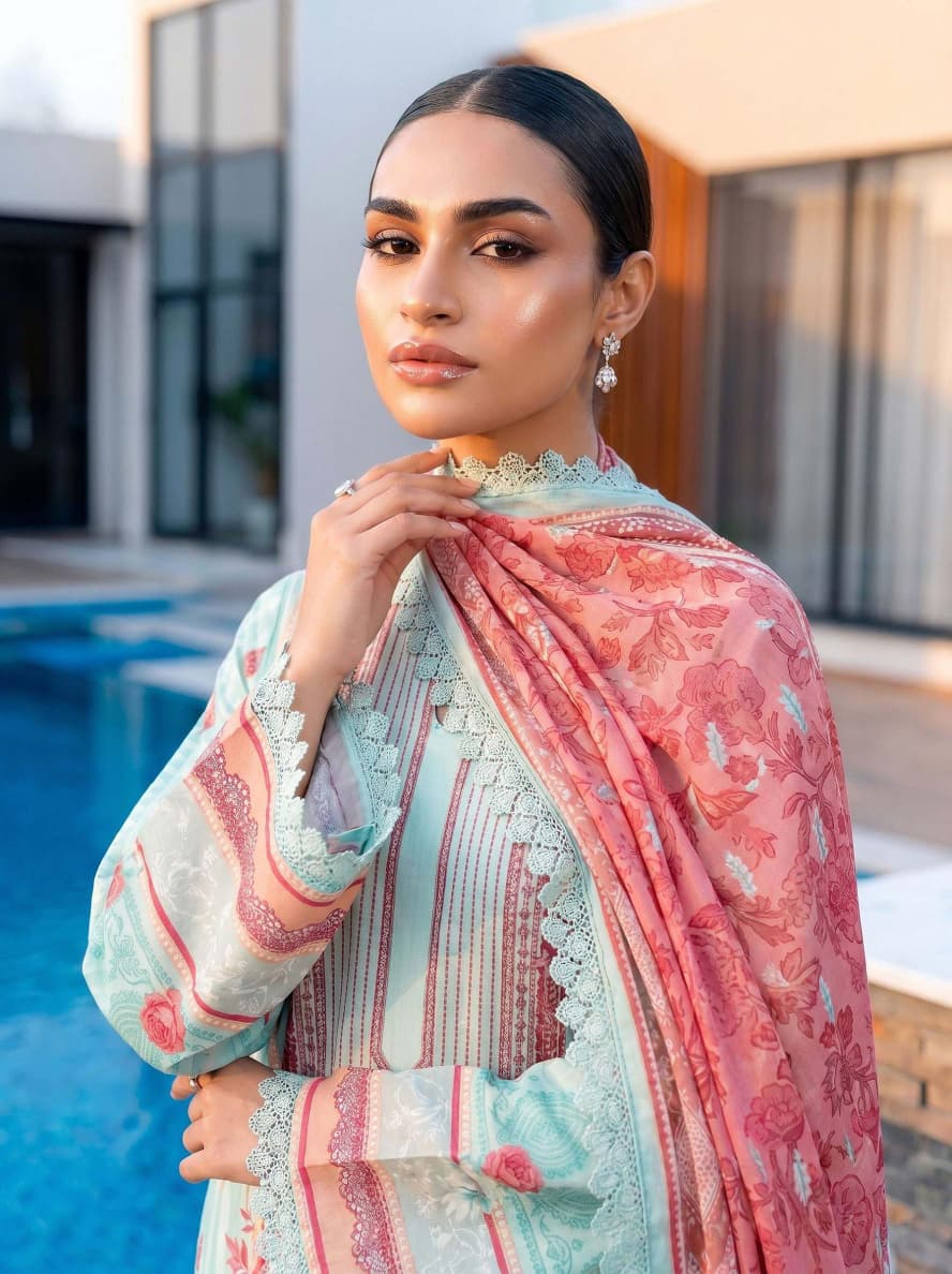 3PC UN-STITCHED LAWN RCL-90