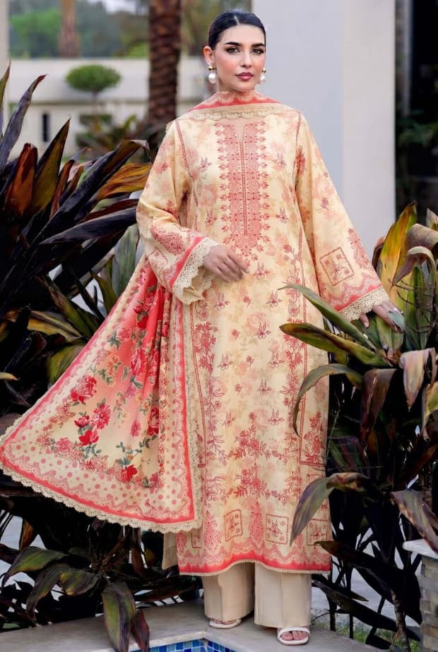 3PC UN-STITCHED LAWN RCL-98