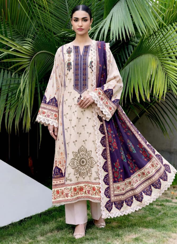 3PC UN-STITCHED LAWN RCL-96