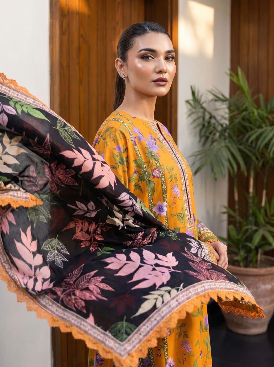 3PC UN-STITCHED LAWN RCL-92
