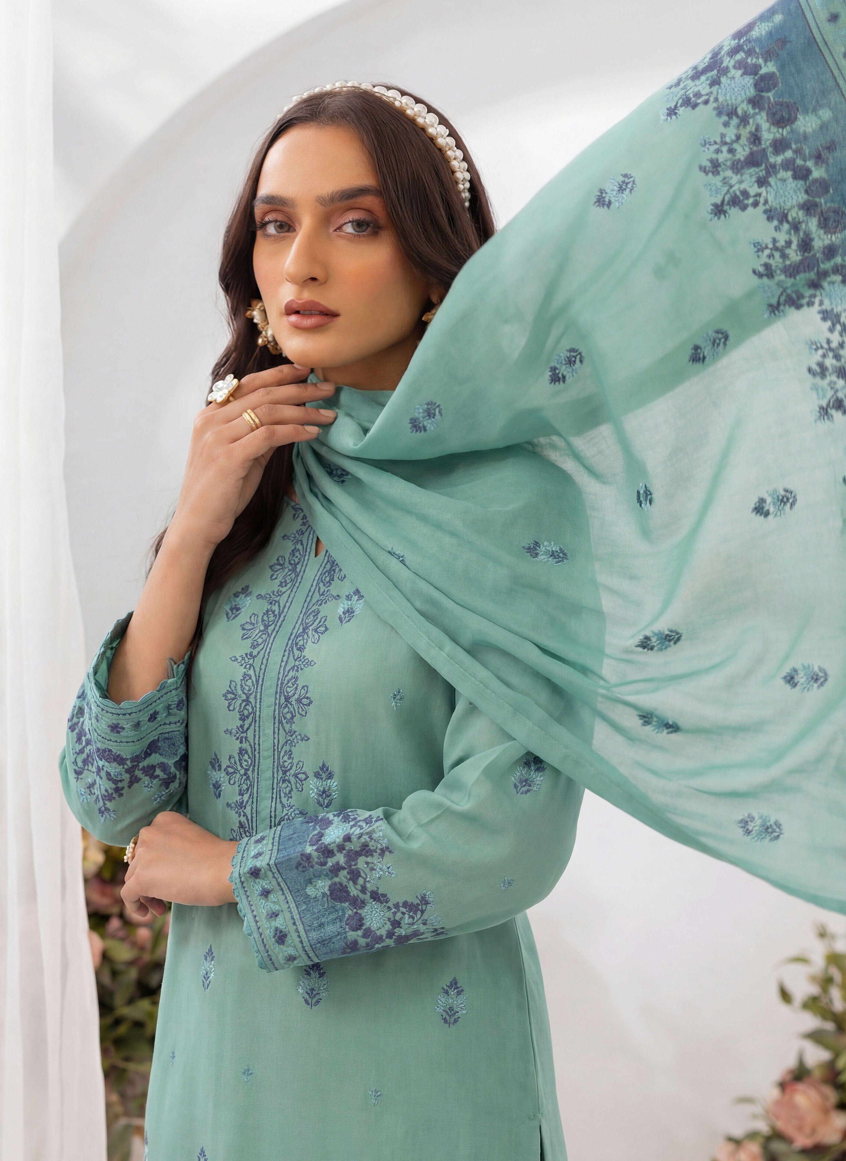 3PC UN-STITCHED JACQUARD LAWN RJL-20