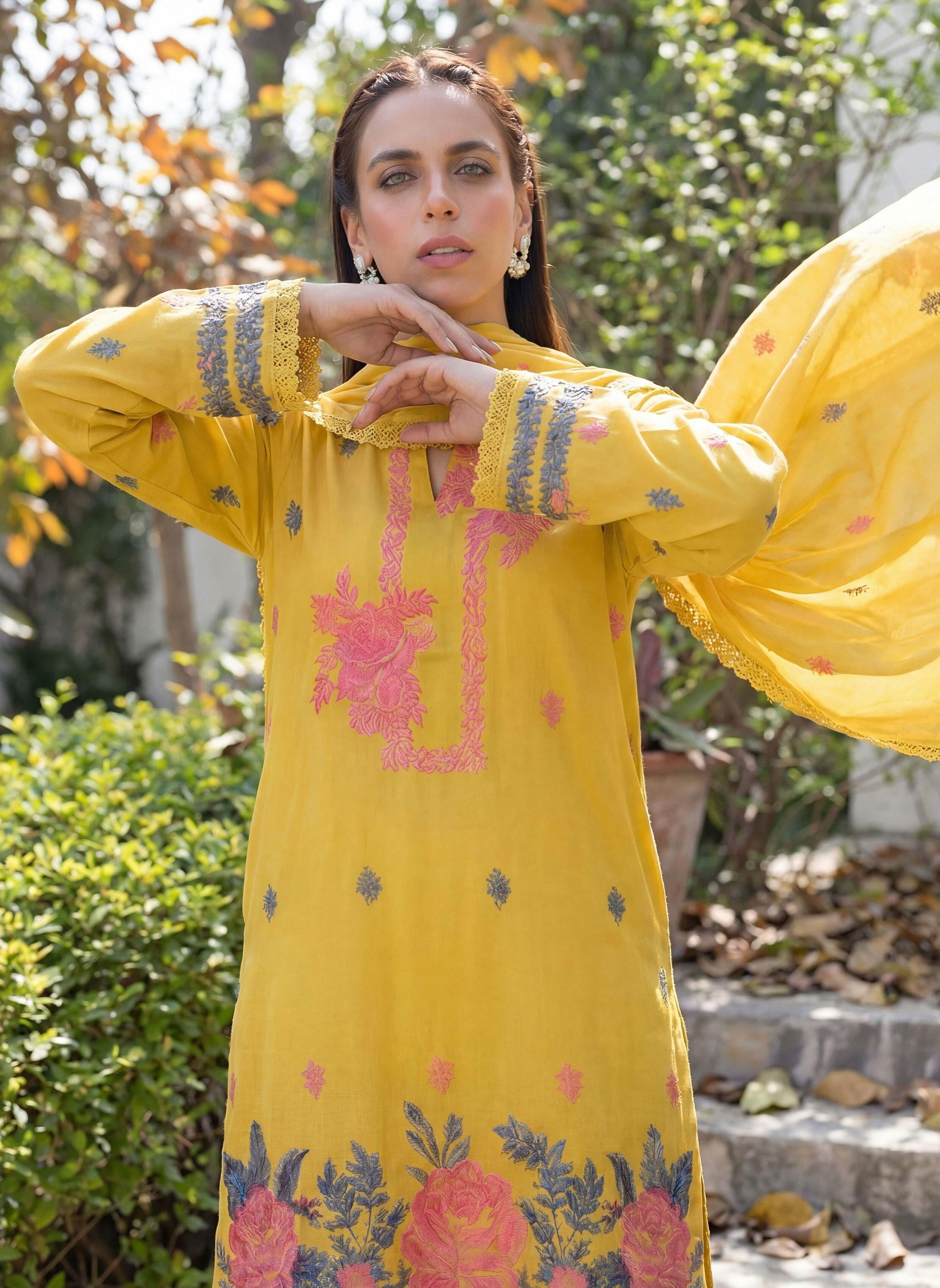 3PC UN-STITCHED JACQUARD LAWN RJL-30