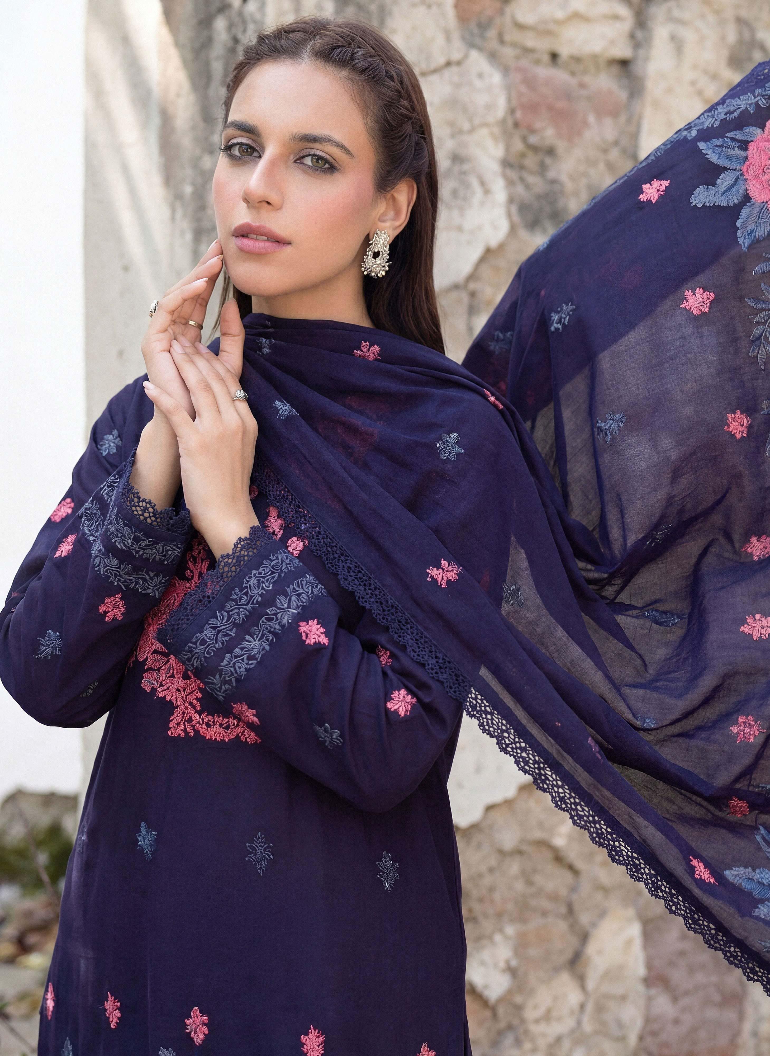 3PC UN-STITCHED JACQUARD LAWN RJL-29